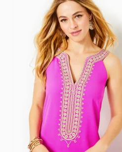 Cheap Sandrah Embroidered Maxi Shift Dress Women Dresses