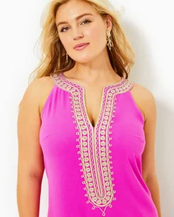 Cheap Sandrah Embroidered Maxi Shift Dress Women Dresses