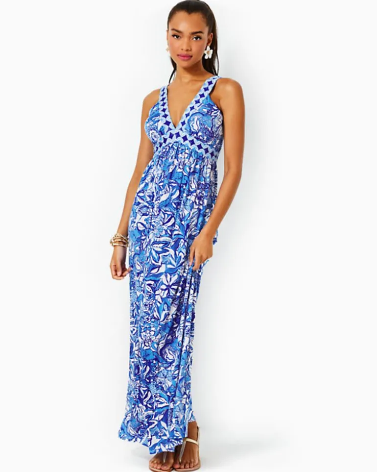 Outlet Serena V-Neck Maxi Dress Women Dresses