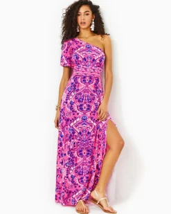 Clearance Solana One-Shoulder Maxi Dress Women Dresses