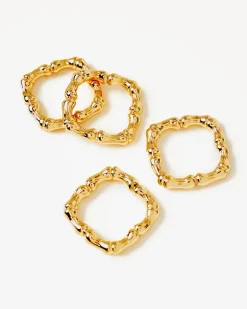 Best Sale Square Bamboo Napkin Rings Women Tabletop