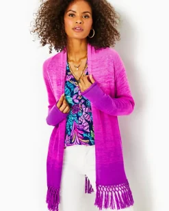Shop Tatum Ombre Fringe Cardigan Women Sweaters & Cardigans