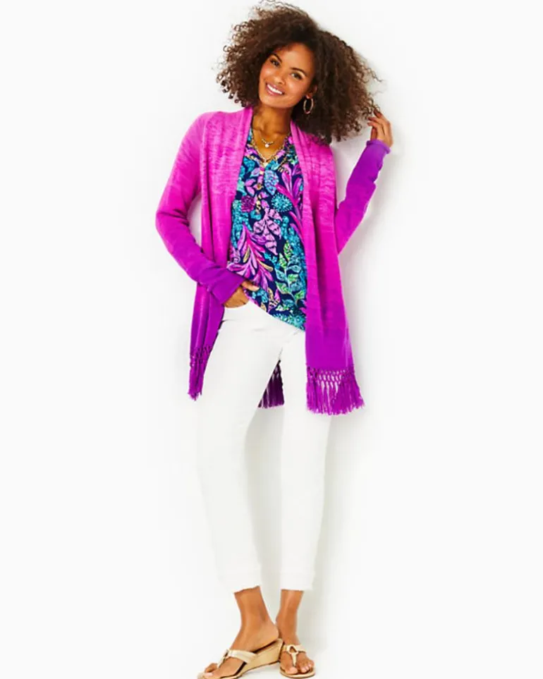 Shop Tatum Ombre Fringe Cardigan Women Sweaters & Cardigans