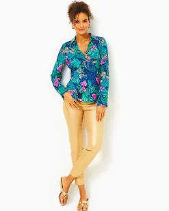 Clearance Upf 50+ Chillylilly Marlena Button Down Top Women Tops